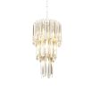 Glamorous nickel droplet 4 tier chandelier