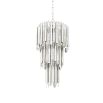 Glamorous nickel droplet 4 tier chandelier