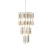 Glamorous nickel droplet 4 tier chandelier