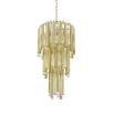 Glamorous gold glass droplet 4 tier chandelier