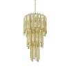 Glamorous gold glass droplet 4 tier chandelier