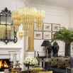 Glamorous gold glass droplet 4 tier chandelier