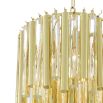 Glamorous gold glass droplet 4 tier chandelier