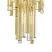 Glamorous gold glass droplet 4 tier chandelier