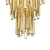 Glamorous gold finish and glass droplet 4 tier chandelier