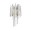 Silver and glass droplet wall lamp