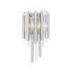 Silver and glass droplet wall lamp