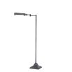 Industrial contemporary sleek bronze floor lamp