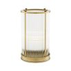 A luxurious hurricane by Eichholtz inspired by Art-Deco and classic designs with a contemporary twist and an antique brass finish 