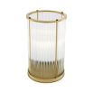 A glamorous hurricane by Eichholtz featuring glass rods and an antique brass finish 