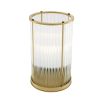 A glamorous hurricane by Eichholtz featuring glass rods and an antique brass finish 