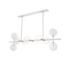 Retro, 70's design large bulb chandelier in nickel