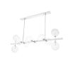 Retro, 70's design large bulb chandelier in nickel
