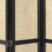 A luxurious rattan cane and pine folding dressing screen
