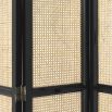 A luxurious rattan cane and pine folding dressing screen
