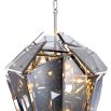 Dramatic, pointed, smoke glass chandelier