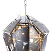 Dramatic, pointed, smoke glass chandelier