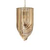 A stunning art deco inspired chandelier with a brass finish 