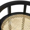 Designer 2 tier drinks trolley black frame with woven glass 