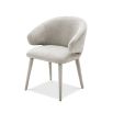 Luxurious Eichholtz neutral toned dining chair with armrests 