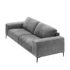 sumptuous grey contemporary sofa with black legs 