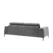 sumptuous grey contemporary sofa with black legs 