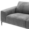 sumptuous grey contemporary sofa with black legs 