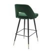 Luxury contemporary green velvet bar stool