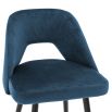 Blue velvet retro glam bar stools by Eichholtz