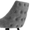 A modern grey velvet bar stool by Eichholtz 