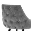 Modern vintage grey velvet bar stool by Eichholtz