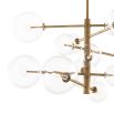Luxury asymmetrical design chandelier in antique brass