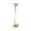 A luxury set of candle holders crafted from crystal glass with a gold finish