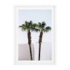 Set of 2 palm trees print with white frame