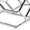 Eichholtz Trellis Bench - Polished Stainless Steel | Pebble Grey