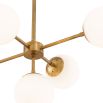 Luxury antique brass chandelier with large bulb design 