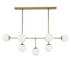 Luxury antique brass chandelier with large bulb design 