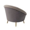 A chic contemporary grey and greige velvet chair