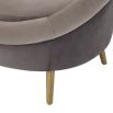 A chic contemporary grey and greige velvet chair