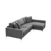 An elegant modern grey lounge sofa 