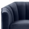midnight blue swivel armchair 