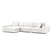 Luxury white lounge sofa with black base