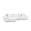 Luxury white lounge sofa with black base