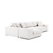 Luxury white lounge sofa with black base