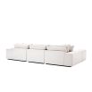 Luxury white lounge sofa with black base