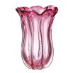 large pink handblown glass vase