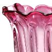 large pink handblown glass vase