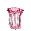 small pink hand-blown glass vase