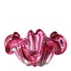 pink hand-blown glass bowl