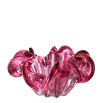 pink hand-blown glass bowl